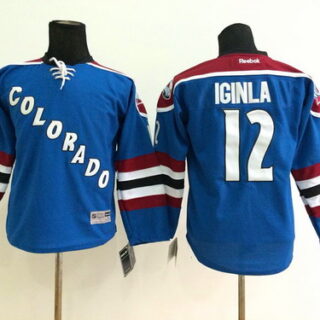 Colorado Avalanche #12 Jarome Iginla Blue Third Youth Jersey