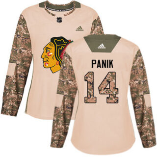 Women's Chicago Blackhawks #14 Richard Panik Camo Authentic 2017 Veterans Day Stitched NHL Jersey