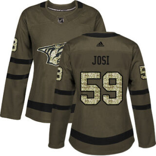 Women's Nashville Predators #59 Roman Josi Green Salute to Service Stitched NHL Jersey