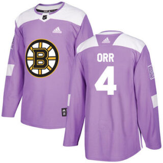 Youth Boston Bruins #4 Bobby Orr Purple Authentic Fights Cancer Youth Stitched NHL Jersey