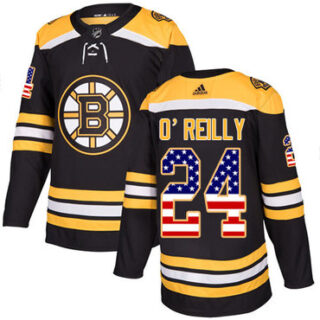 Youth Boston Bruins #24 Terry O'Reilly Black Home Authentic USA Flag Youth Stitched NHL Jersey