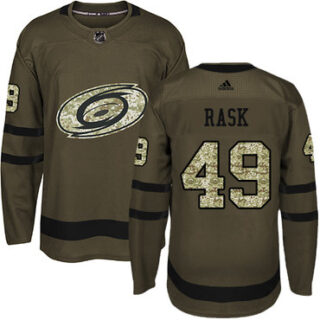 Youth Carolina Hurricanes #49 Victor Rask Green Salute to Service Stitched NHL Jersey