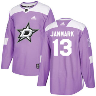 Youth Dallas Stars #13 Mattias Janmark Purple Authentic Fights Cancer Stitched NHL Jersey