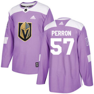 Youth Vegas Golden Knights #57 David Perron Purple Authentic Fights Cancer Stitched NHL Jersey