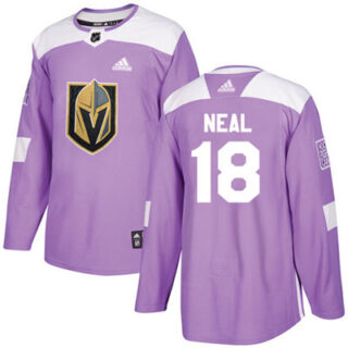 Youth Vegas Golden Knights #18 James Neal Purple Authentic Fights Cancer Stitched NHL Jersey