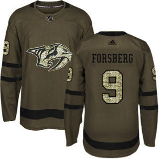 Youth Nashville Predators #9 Filip Forsberg Green Salute to Service Stitched NHL Jersey