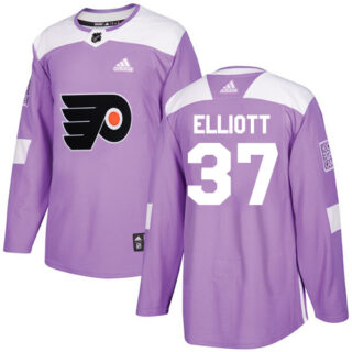 Youth Philadelphia Flyers #37 Brian Elliott Purple Authentic Fights Cancer Stitched NHL Jersey