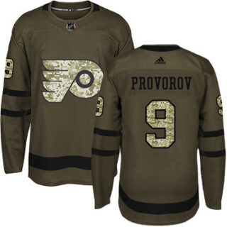 Youth Philadelphia Flyers #9 Ivan Provorov Green Salute to Service Stitched NHL Jersey