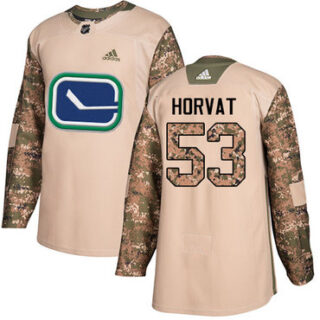 Youth Vancouver Canucks #53 Bo Horvat Camo Authentic 2017 Veterans Day Stitched NHL Jersey