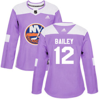 Women's New York Islanders #12 Josh Bailey Purple Authentic Fights Cancer Stitched NHL Jersey
