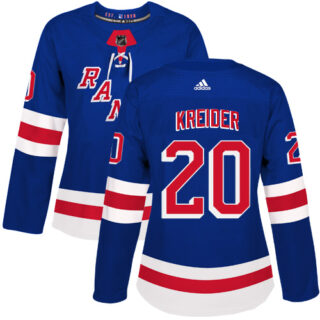 Women's New York Rangers #20 Chris Kreider Royal Blue Home Authentic Stitched NHL Jersey