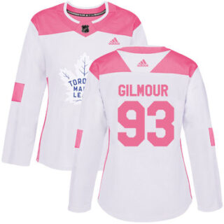 Women's Toronto Maple Leafs #93 Doug Gilmour White Pink Authentic Fashion Stitched NHL Jersey