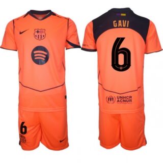 Men FC Barcelona 2026 Soccer Jerseys Orange #6 GAVI