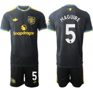 Men Manchester United 2026 Soccer Jerseys Black #5 MAGUIRE