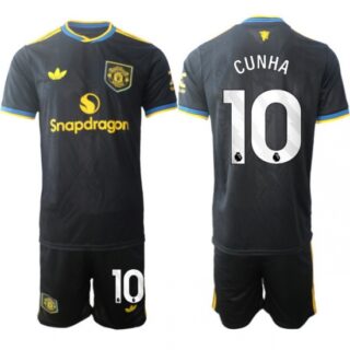 Men Manchester United 2026 Soccer Jerseys Black #10 CUNHA