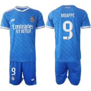 Men Real Madrid 2026 Soccer Jerseys Blue #9 MBAPPE