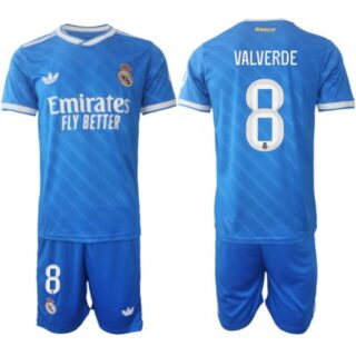 Men Real Madrid 2026 Soccer Jerseys Blue #8 VALVERDE