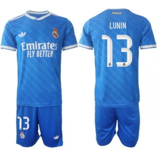Men Real Madrid 2026 Soccer Jerseys Blue #13 LUNIN