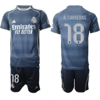 Men Real Madrid 2026 Soccer Jerseys DarkBlue #18 A.CARRERAS