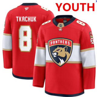 Youth Florida Panthers #8 Brady Tkachuk Red Stitched Hockey Home Jersey