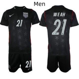USA FIFA World Cup 2026 Navy Blue Soccer Jersey Timothy Weah #21