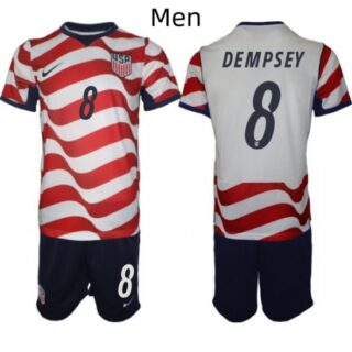USA FIFA World Cup 2026 Soccer Red Home Jersey Clint Dempsey #8