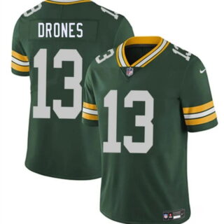 Men's Green Bay Packers #13 Kyron Drones Green 2026 Draft Vapor Untouchable Limited Stitched Football Jersey