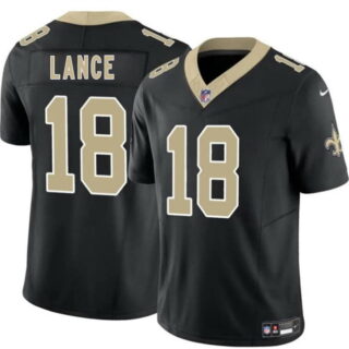 Men's New Orleans Saints #18 Bryce Lance Black 2026 F.U.S.E Vapor Limited Stitched Football Jersey
