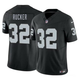 Men's Las Vegas Raiders #32 Corey Rucker Black 2026 Draft F.U.S.E. Vapor Untouchable Limited Stitched Football Jersey