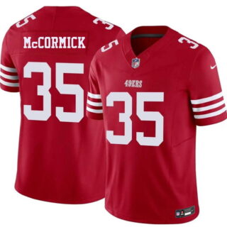 Men's San Francisco 49ers #35 Sincere McCormick Red 2026 F.U.S.E. Vapor Untouchable Limited Stitched Football Jersey