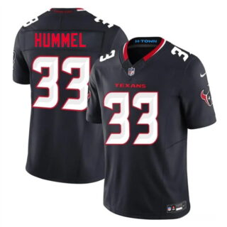 Men's Houston Texans #33 Jake Hummel Navy 2nd Alternate 2026 F.U.S.E. Vapor Limited Stitched Football Jersey