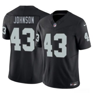 Men's Las Vegas Raiders #43 Dalton Johnson Black 2026 Draft F.U.S.E. Vapor Untouchable Limited Stitched Football Jersey