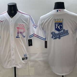 Men's Kansas City Royals Team Big Logo White 2026 City Connect Stadium Stitched Baseball Jerseys