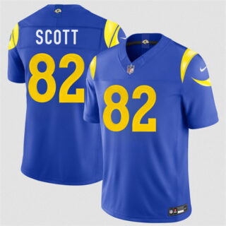 Men's Los Angeles Rams #82 Tyler Scott Royal 2026 F.U.S.E. Vapor Limited Stitched Football Jersey