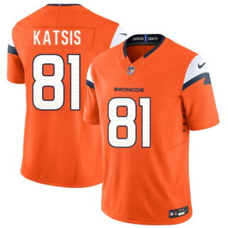 Men's Denver Broncos #81 Kolbe Katsis Orange 2026 Draft F.U.S.E. Vapor Limited Stitched Football Jersey
