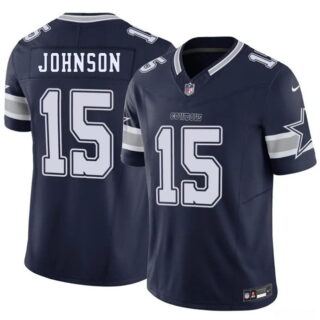 Men's Dallas Cowboys #15 Tyler Johnson Navy 2026 F.U.S.E Vapor Untouchable Limited Stitched Football Jersey