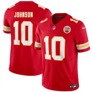 Men's Kansas City Chiefs #10 Emmett Johnson Red 2026 Draft F.U.S.E. Vapor Untouchable Limited Stitched Football Jersey