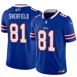 Men's Buffalo Bills #81 Trent Sherfield Blue 2026 F.U.S.E. Vapor Untouchable Limited Stitched Football Jersey