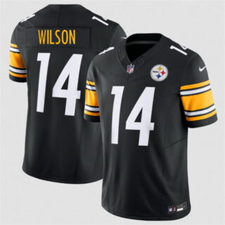 Men's Pittsburgh Steelers #14 Roman Wilson Black 2026 F.U.S.E. Vapor Limited Stitched Football Jersey