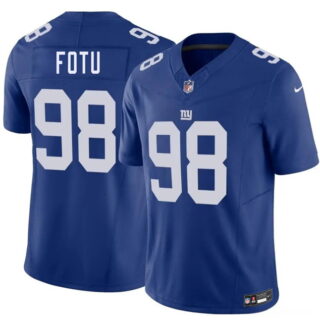 Men's New York Giants #98 Leki Fotu Blue 2026 F.U.S.E. Vapor Untouchable Limited Stitched Jersey