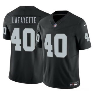 Men's Las Vegas Raiders #40 Devin Lafayette Black 2026 Draft F.U.S.E. Vapor Untouchable Limited Stitched Football Jersey