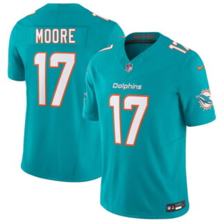 Men's Miami Dolphins #17 Trey Moore Aqua 2026 Draft F.U.S.E. Vapor Limited Stitched Football Jersey