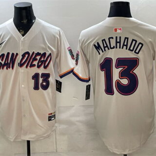 Men's San Diego Padres #13 Manny Machado Cream 2026 City Connect Stadium Stitched Baseball Jersey