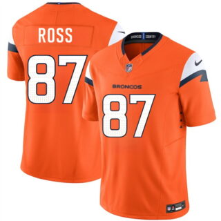 Men's Denver Broncos #87 Cam Ross Orange 2026 Draft F.U.S.E. Vapor Limited Stitched Football Jersey