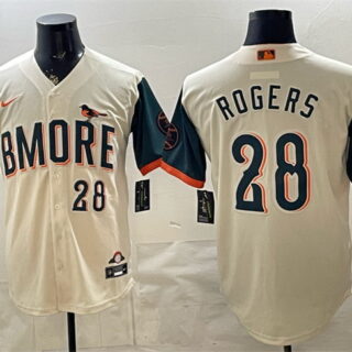 Men's Baltimore Orioles #28 Trevor Rogers Natural 2026 City Connect Stadium Stitched Baseball Jersey