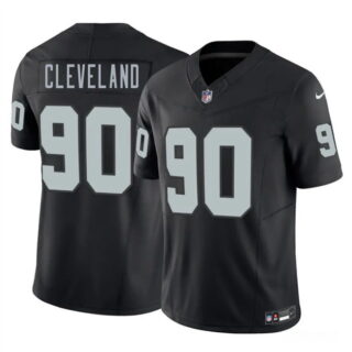 Men's Las Vegas Raiders #90 Brandon Cleveland Black 2026 Draft F.U.S.E. Vapor Untouchable Limited Stitched Football Jersey