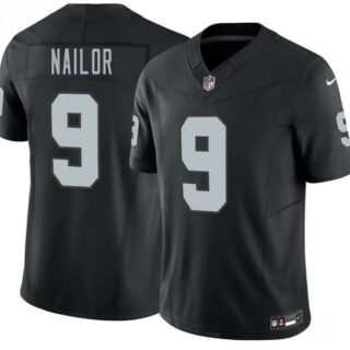 Men's Las Vegas Raiders #9 Jalen Nailor Black 2026 F.U.S.E. Vapor Untouchable Limited Stitched Football Jersey