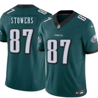 Men's Philadelphia Eagles #87 Eli Stowers Green 2026 Draft F.U.S.E. Vapor Untouchable Limited Stitched Football Jersey