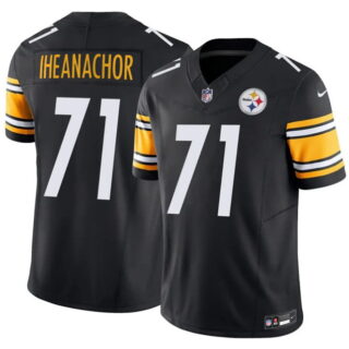 Men's Pittsburgh Steelers #71 Max Iheanachor Black 2026 Draft F.U.S.E. Vapor Limited Stitched Football Jersey
