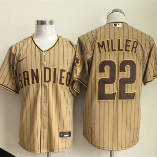 Men's San Diego Padres #22 Mason Miller Tan Cool Base Stitched Baseball Jersey